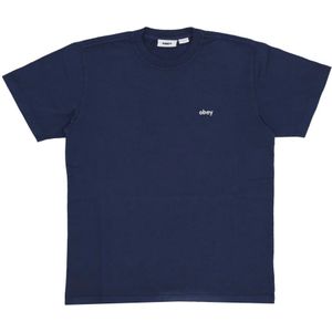 Obey, Heren, Tops, Blauw, Maat: XL Katoen,