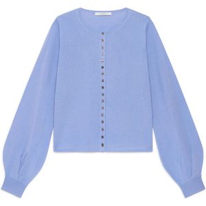 Maliparmi, Dames, Truien, Blauw, Maat: XS Zijde,