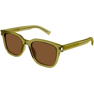 Saint Laurent - Zonnebril - Groen - Heren - 52 MM