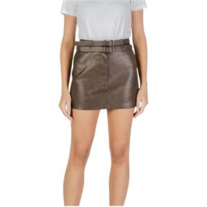 Only, Dames, Rokken, Bruin, Maat: L Poliester,