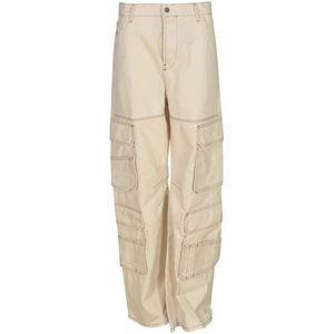 Diesel, Dames, Broeken, Beige, Maat: W26 Katoen,