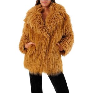 Patrizia Pepe, Dames, Jassen, Bruin, Maat: 2XS Acryl,