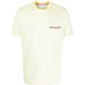 Thom Browne, Heren, Tops, Geel, Maat: M