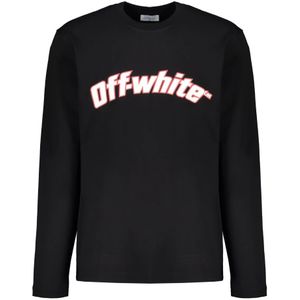 Off White, Heren, Tops, Zwart, Maat: XL Katoen,