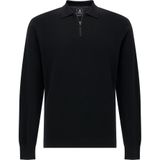 Boggi Milano - B Tech - Trui - Zwart - Halve Rits - Merinowol