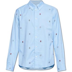 Kenzo, Heren, Overhemden, Blauw, Maat: M Katoen,