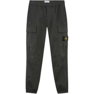 Stone Island, Heren, Broeken, Grijs, Maat: W28 Katoen,