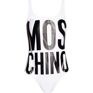 Moschino, Dames, Badkleding, Wit, Maat: M Polyamide,