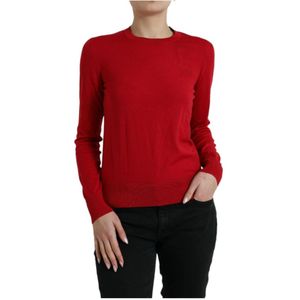 Dolce & Gabbana, Dames, Truien, Rood, Maat: XS Wol,