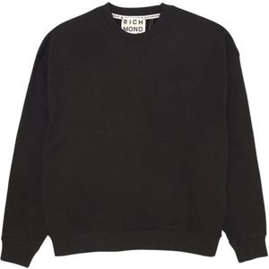 John Richmond, Heren, Sweatshirts & Hoodies, Zwart, Maat: 2XL Katoen,