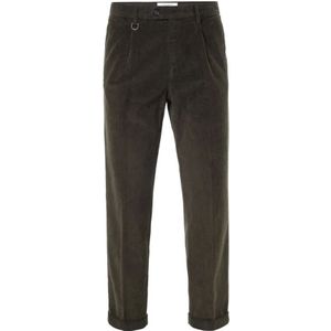 Paolo Pecora, Heren, Broeken, Groen, Maat: L Corduroy,