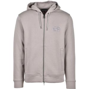 Emporio Armani, Heren, Sweatshirts & Hoodies, Grijs, Maat: L Katoen,