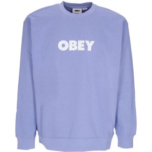 Obey, Heren, Sweatshirts & Hoodies, Blauw, Maat: XL Fleece,