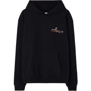 Flâneur, Heren, Sweatshirts & Hoodies, Zwart, Maat: XL Katoen,