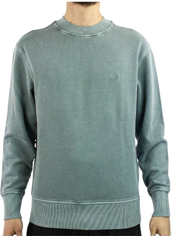 Calvin Klein - Vintage Washed Applique - Sweatshirt - Groen - Katoen