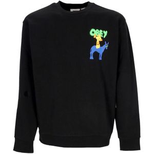 Obey, Heren, Sweatshirts & Hoodies, Zwart, Maat: S Katoen,