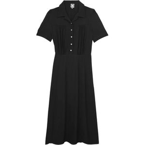 Ines de la Fressange Paris, Dames, Jurken, Zwart, Maat: 2XS Linnen,