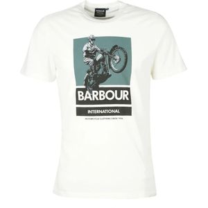 Barbour, Heren, Tops, Wit, Maat: M Katoen,