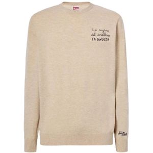 MC2 Saint Barth, Heren, Truien, Beige, Maat: S Wol,