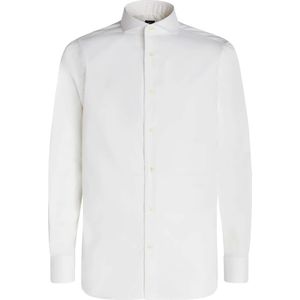 Boggi Milano, Heren, Overhemden, Wit, Maat: M Katoen,