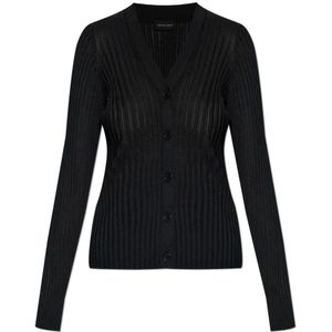 Anine Bing, Dames, Truien, Zwart, Maat: L Leer,