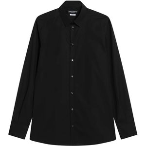 Dolce & Gabbana, Heren, Overhemden, Zwart, Maat: L
