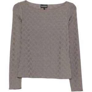 Emporio Armani, Dames, Tops, Grijs, Maat: XS Zijde,