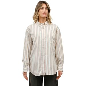 Aspesi, Dames, Blouses & Shirts, Beige, Maat: 2XS