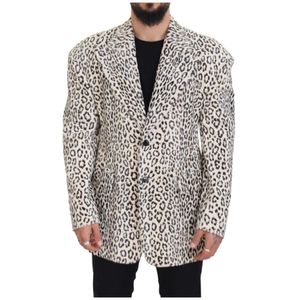 Dolce & Gabbana, Heren, Jassen, Wit, Maat: L Katoen,