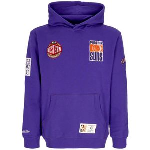 Mitchell & Ness, Heren, Sweatshirts & Hoodies, Paars, Maat: XL Fleece,
