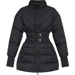 Versace Jeans Couture, Dames, Jassen, Zwart, Maat: 2XS Leer,