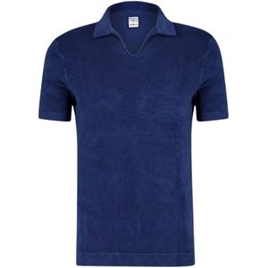Fedeli, Heren, Tops, Blauw, Maat: M Katoen,