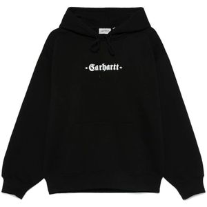 Carhartt Wip, Heren, Sweatshirts & Hoodies, Zwart, Maat: S Katoen,
