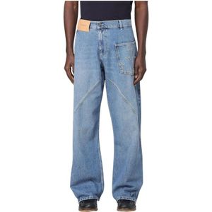 JW Anderson - Twisted Workwear - Jeans - Blauw - 100% Katoen