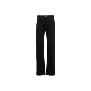 Versace Zwarte Denim Broek , Black , Heren , Maat: W33