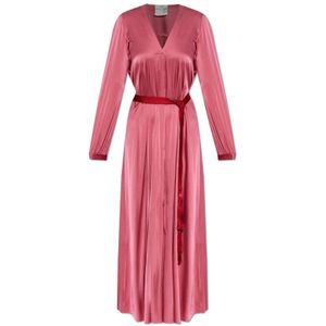Forte Forte, Dames, Jurken, Roze, Maat: XS Zijde,