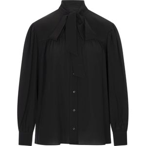 Chloé, Dames, Blouses & Shirts, Zwart, Maat: S Zijde,