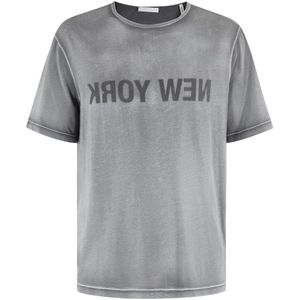 Helmut Lang, Heren, Tops, Grijs, Maat: M Katoen,