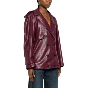 The Nina Studio, Dames, Jassen, Rood, Maat: XS Leer,