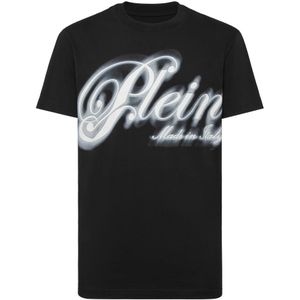 Philipp Plein, Heren, Tops, Zwart, Maat: XS Katoen,