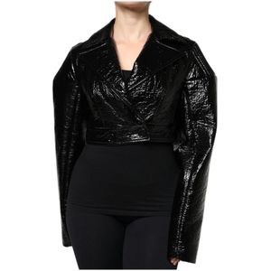 Dolce & Gabbana - Cropped Jacket - Zwart - Leren Jassen