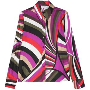 Pucci, Dames, Blouses & Shirts, Veelkleurig, Maat: 2XS Zijde,