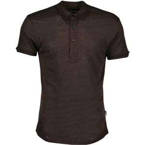Orlebar Brown, Heren, Tops, Bruin, Maat: S Linnen,