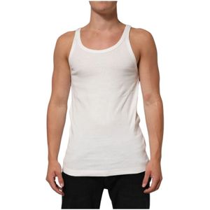 Dolce & Gabbana, Heren, Tops, Wit, Maat: M Katoen,