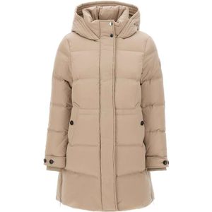 Woolrich, Dames, Mantels, Beige, Maat: XL Polyamide,