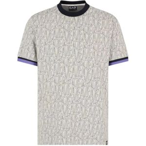 EA 7 Emporio Armani - T-shirt - Beige - Korte Mouwen - Heren