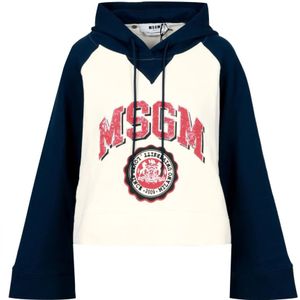 Msgm, Dames, Sweatshirts & Hoodies, Veelkleurig, Maat: S Katoen,