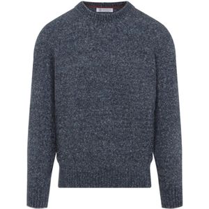 Brunello Cucinelli, Heren, Truien, Blauw, Maat: L