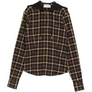 Coperni, Dames, Blouses & Shirts, Bruin, Maat: XS Katoen,