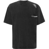 Plein Sport, Heren, Tops, Zwart, Maat: S Katoen,